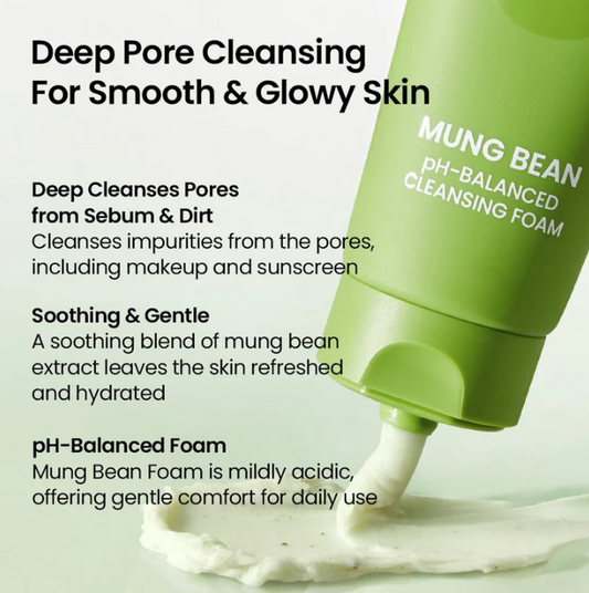 Beplain MUNG BEAN pH Balanced Cleansing Foam